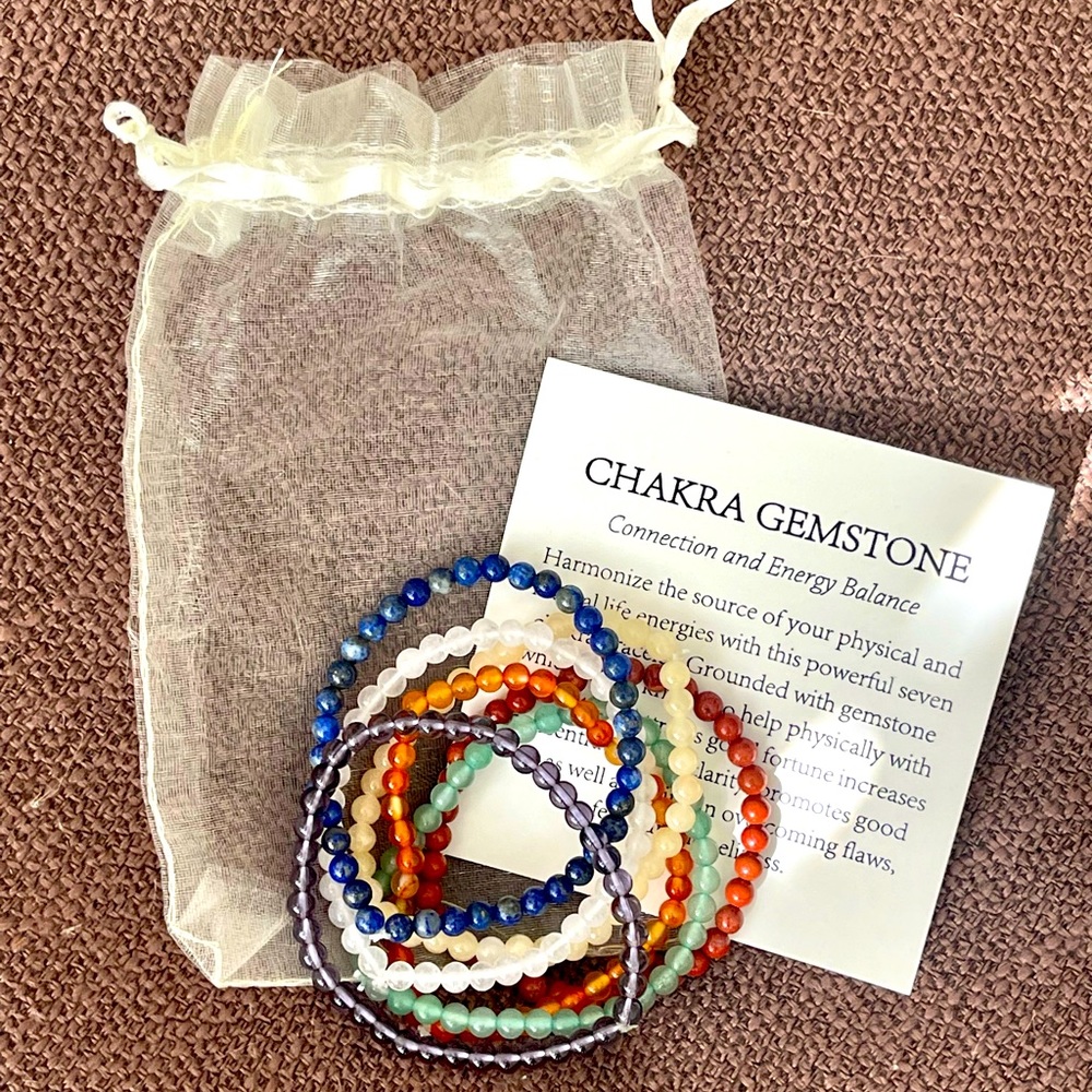 Chakra Gemstone bracelet set